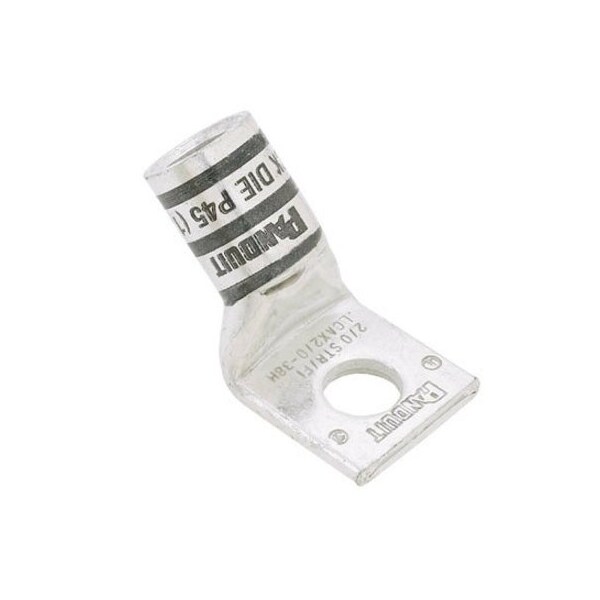 One-Hole Compression Lug, 2/0 AWG Max, Standard Barrel, Copper, Black